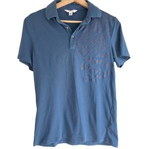 Calvin Klein Slim Fit Coupe Polo Shirt Button Short Sleeves Size SMALL S/P